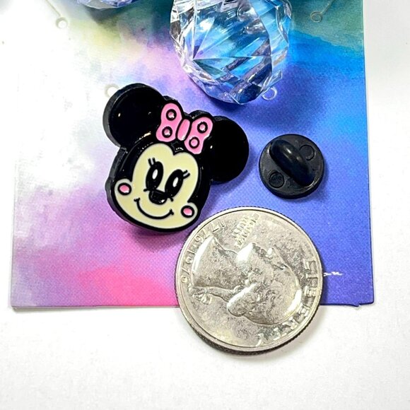 Minnie Mouse Lapel Pin Hair Bow Badge Brooch Accessories Jewelry Gift Enamel Pin - Picture 2 of 6